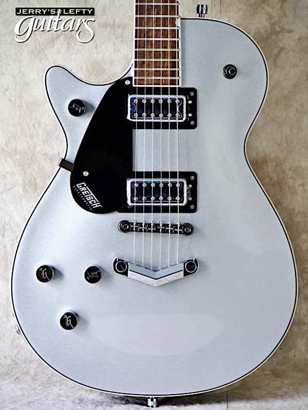 sale guitar for lefthanders new electric Gretsch 5230 FT Jet Airline Silver Metallic No.313 Close-up View