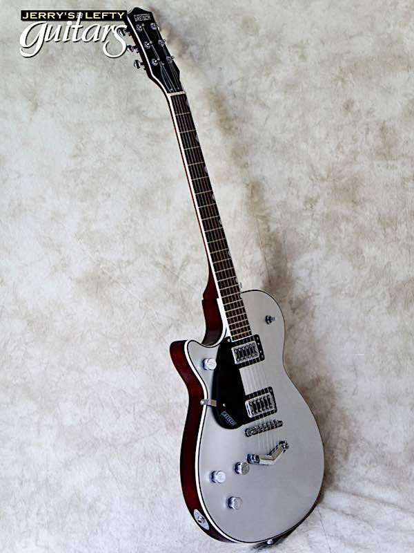 sale guitar for lefthanders new electric Gretsch 5230 FT Jet Airline Silver Metallic No.313 Side View