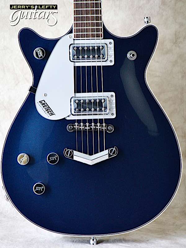 sale guitar for lefthanders new electric Gretsch Double Jet Midnight Sapphire No.420 Close-up View