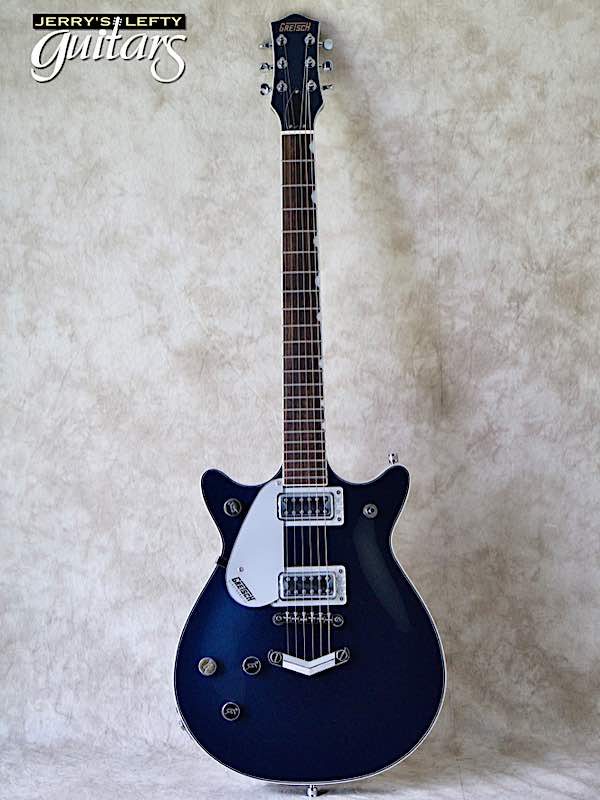 sale guitar for lefthanders new electric Gretsch Double Jet Midnight Sapphire No.420 Front View