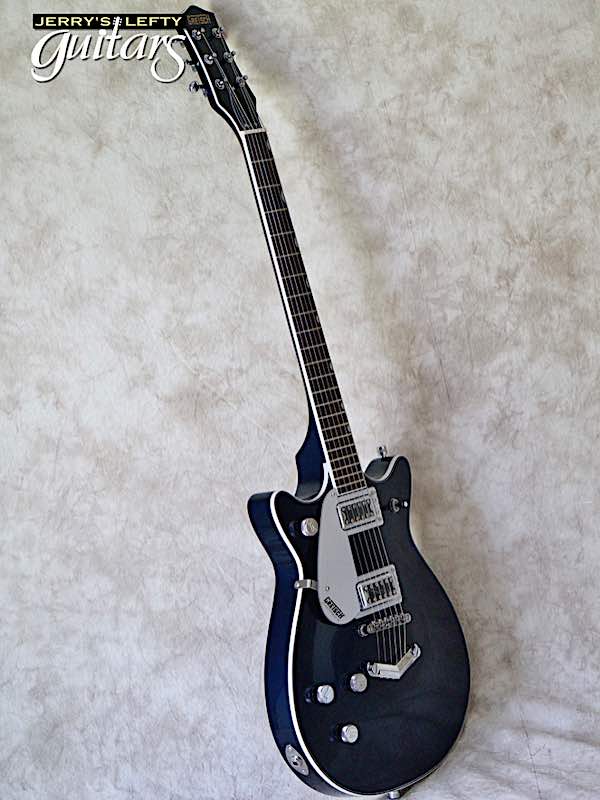 sale guitar for lefthanders new electric Gretsch Double Jet Midnight Sapphire No.420 Side View