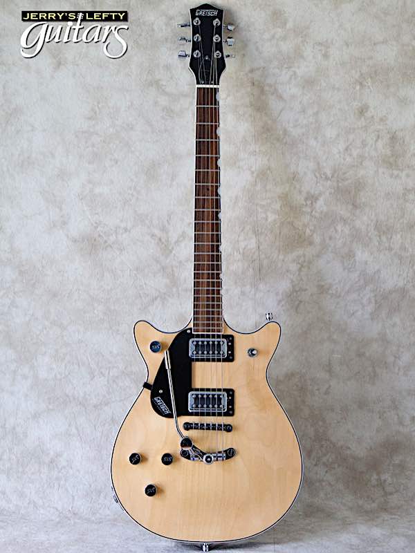sale guitar for lefthanders new electric Gretsch G5222V Double Jet Natural w/Goldo Vibrato No.408 Front View