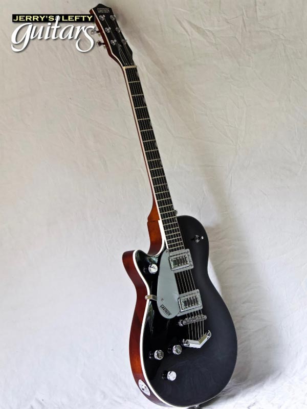 for sale left hand guitar new electric Gretsch G5230 EMTC Jet Black Side view
