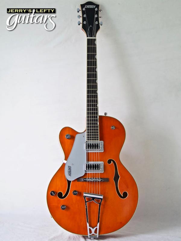 for sale left hand guitar new electric Gretsch G5420 in Orange Front view