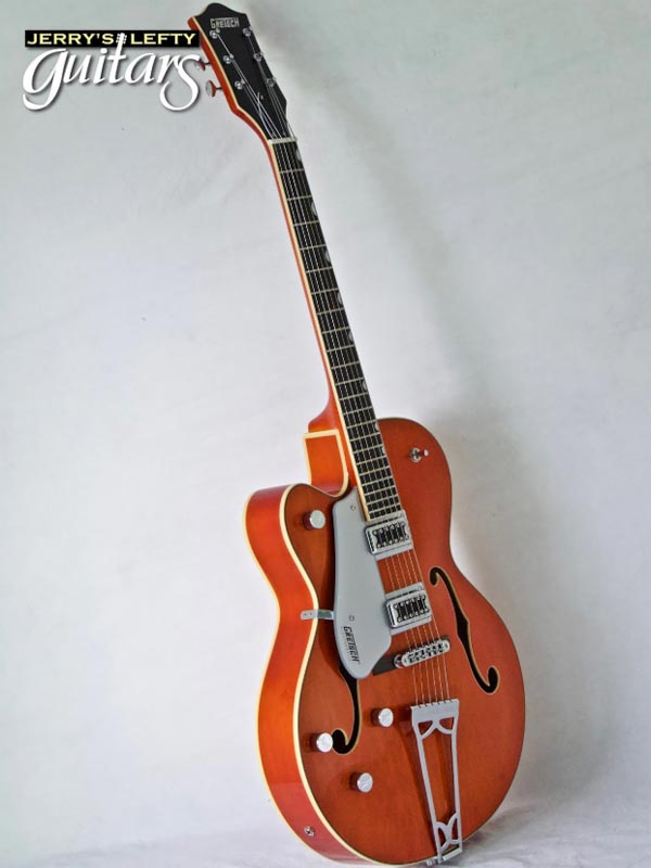 for sale left hand guitar new electric Gretsch G5420 in Orange Side view