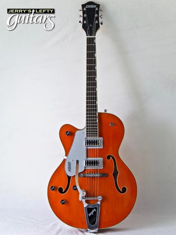 for sale left hand guitar new electric Gretsch G5420T Orange Front view