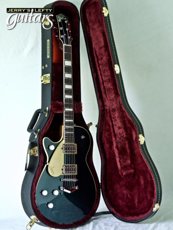 for sale left hand guitar new electric Gretsch 6228 Players Edition Duo Jet Cadillac Green Case view