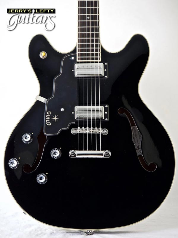 for sale left hand guitar new electric Guild Starfire IV Black Close-up view