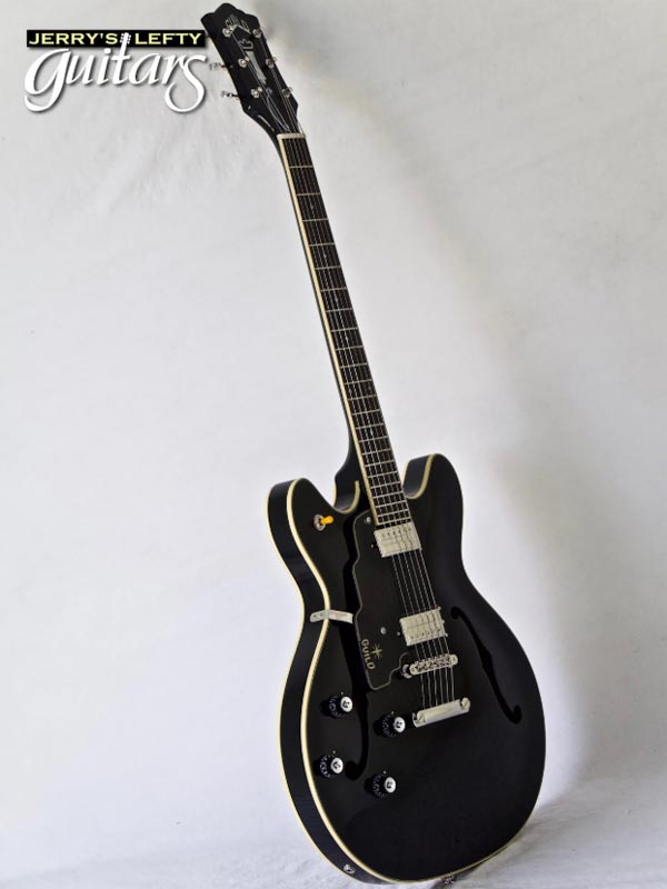 for sale left hand guitar new electric Guild Starfire IV Black Side view