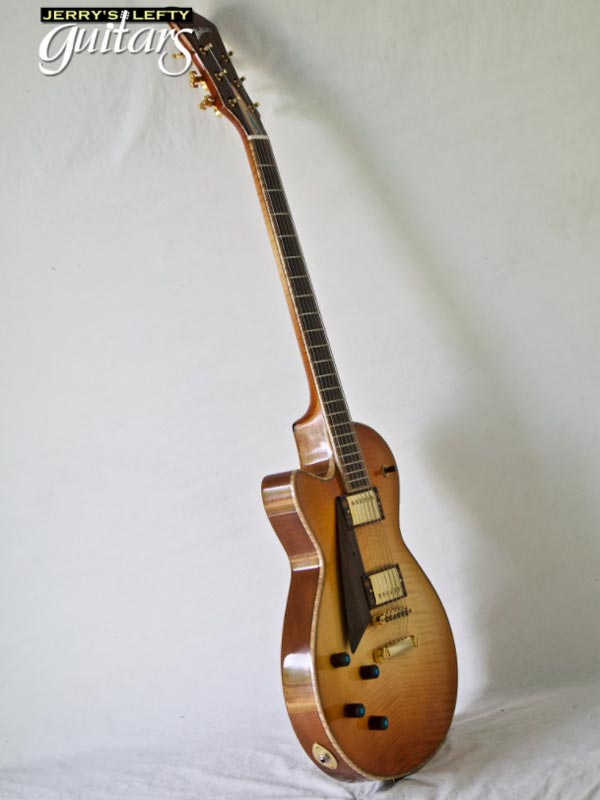 for sale left hand guitar used electric John Monteleone Desert Sunrise Solid Body No.1 Side view