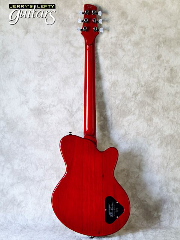 for sale left hand guitar Kauer Starliner Deluxe Lemon Yellow No.138 Back view