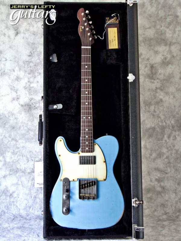 sale guitar for lefthanders new relic electric LsL Bad Bone Custom DeSoto Blue Leta Electric No.272 Case View
