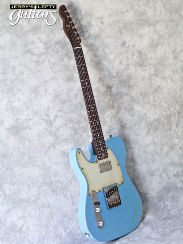 sale guitar for lefthanders new relic electric LsL Bad Bone Custom DeSoto Blue Leta Electric No.272 Side View