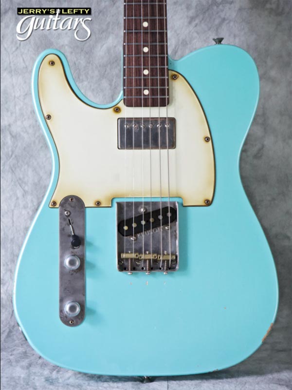 sale guitar for lefthanders new relic electric LsL Bad Bone Custom Seafoam Pearl Metallic Verbena No.271 Close-up View