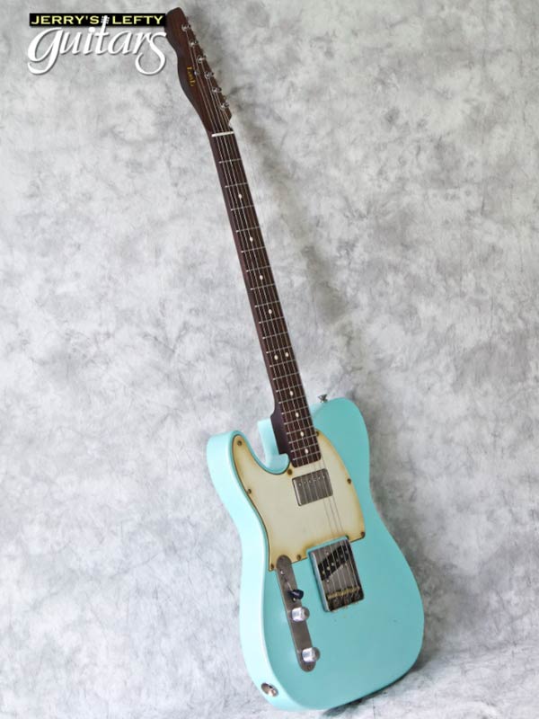 sale guitar for lefthanders new relic electric LsL Bad Bone Custom Seafoam Pearl Metallic Verbena No.271 Side View