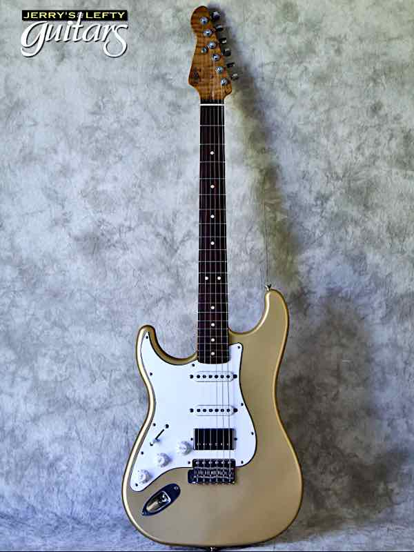 sale guitar for lefthanders new electric LsL Saticoy One B Gold Metallic No.484 Front View