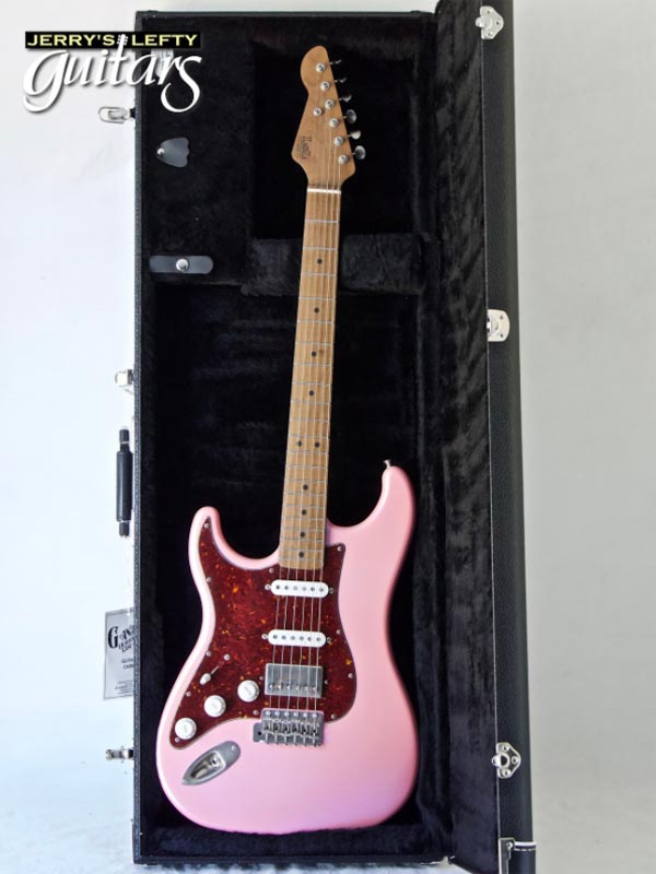 for sale left hand guitar new electric LsL Saticoy One B Ice Pink Pearl Metallic Case view