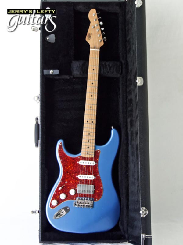 for sale left hand guitar new electric LsL Saticoy One B Lake Placid Blue Metallic Case view