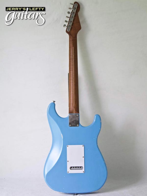 for sale left hand guitar new electric relic LsL Saticoy One DeSoto Blue Back view