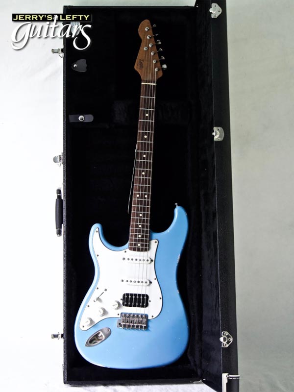 for sale left hand guitar new electric relic LsL Saticoy One DeSoto Blue Case view