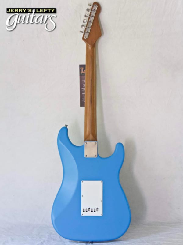 for sale left hand guitar new light relic LsL Saticoy One B DeSoto Blue Back view