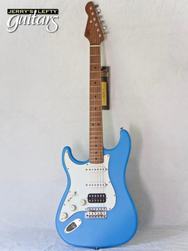 for sale left hand guitar new light relic LsL Saticoy One B DeSoto Blue Front view