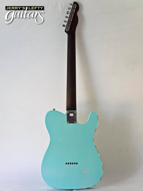 for sale left hand guitar new medium relic LsL T Bone Custom Seafoam Pearl Back view