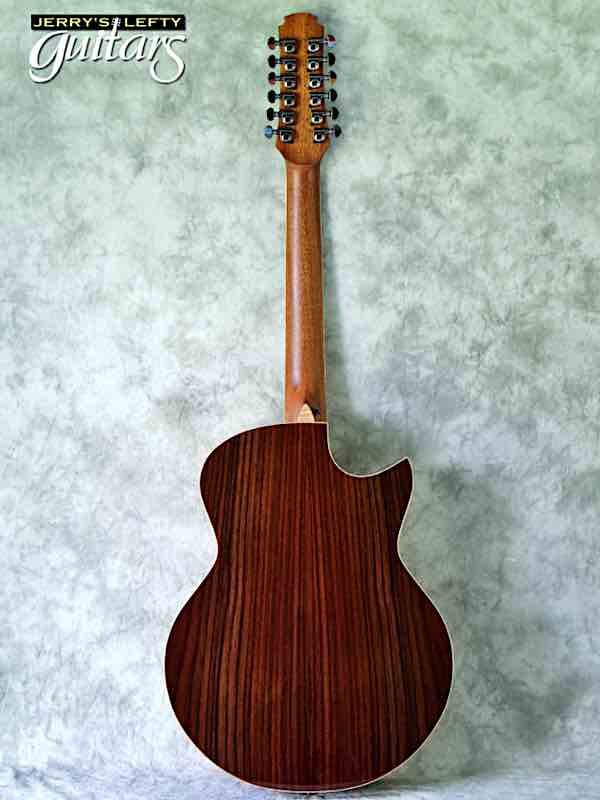 sale guitar for lefthanders new acoustic Maestro Original Series Raffles Small Jumbo Adirondack/Rosewood 12 string No.951 Back View