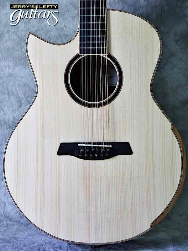 sale guitar for lefthanders new acoustic Maestro Original Series Raffles Small Jumbo Adirondack/Rosewood 12 string No.951 Close-up View