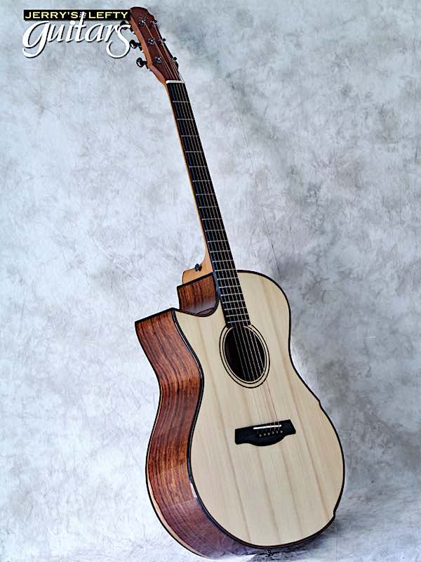 sale guitar for lefthanders new Maestro Original Series Singa Medium Jumbo Adirondack-Santos Rosewood No.970 Side View