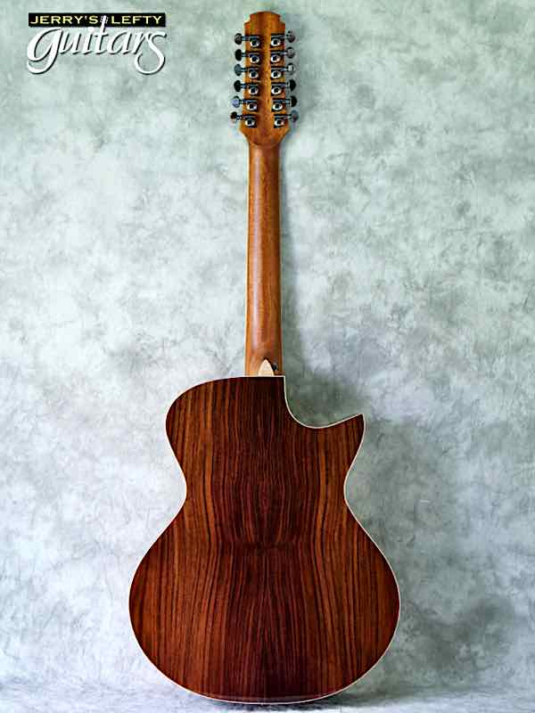 sale guitar for lefthanders new acoustic Maestro Original Series Singa Medium Jumbo Adirondack/Rosewood 12 string No.952 Back View