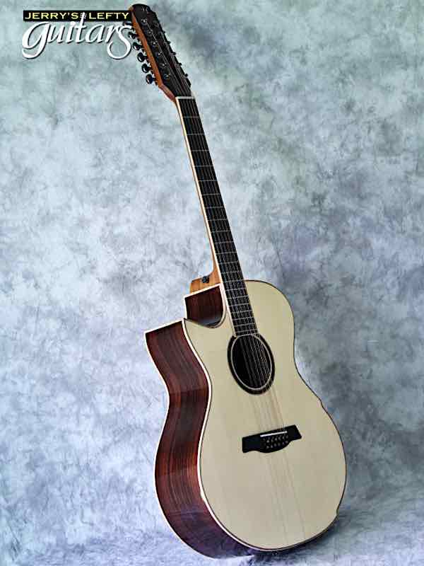sale guitar for lefthanders new acoustic Maestro Original Series Singa Medium Jumbo Adirondack/Rosewood 12 string No.952 Side View