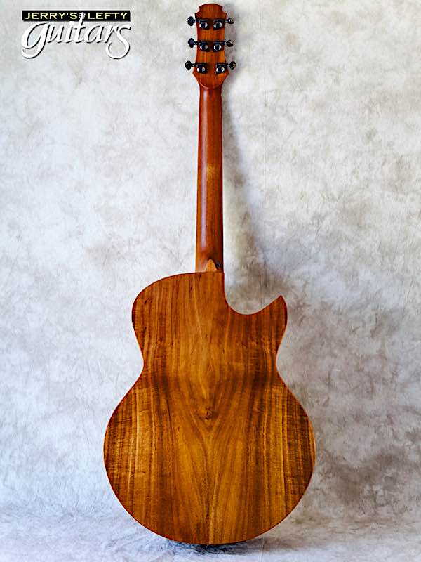 sale guitar for lefthanders new Maestro Raffles Small Jumbo Adirondack/Koa Custom No.637 Back View