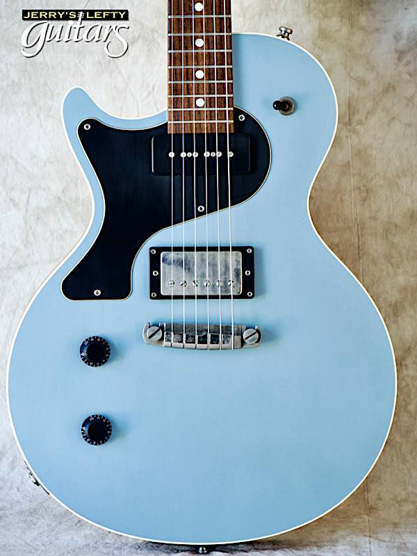 sale guitar for lefthanders used electric Nik Huber Krautster II Ice Blue No.356 Close-up View