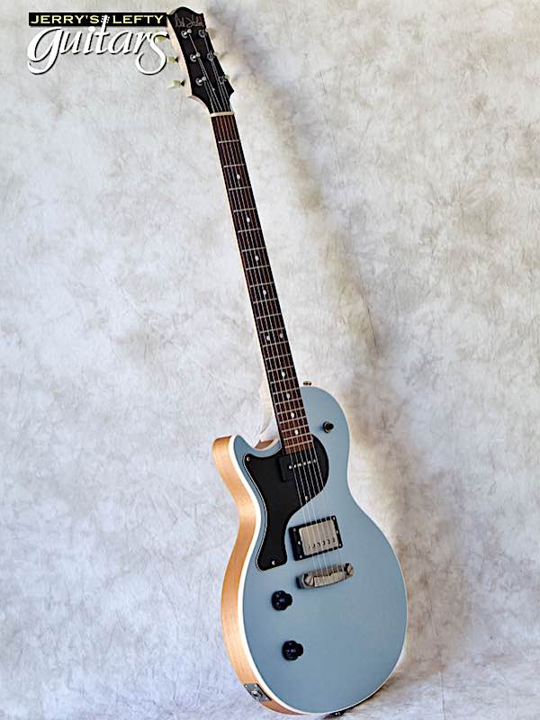 sale guitar for lefthanders used electric Nik Huber Krautster II Ice Blue No.356 Side View
