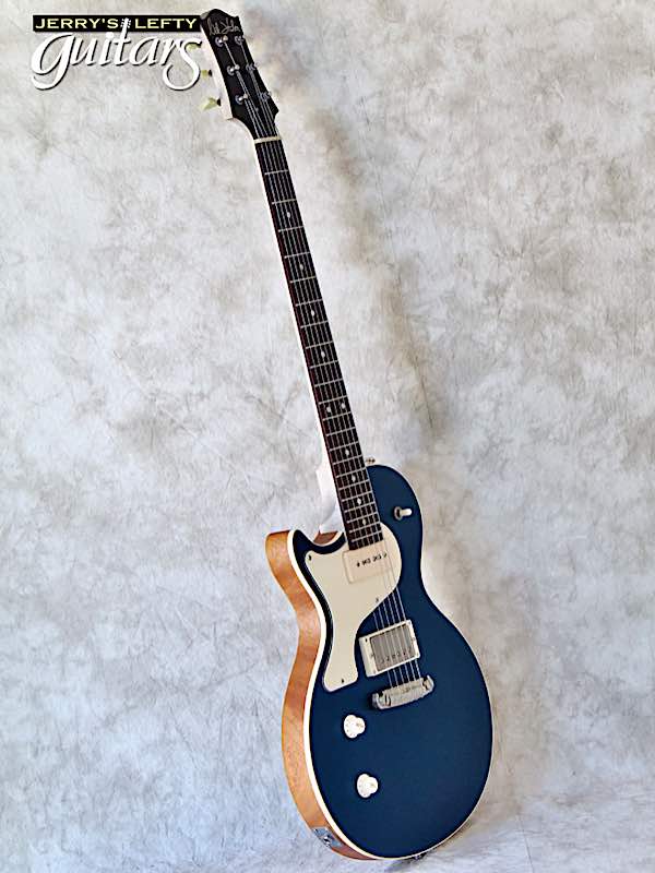 sale guitar for lefthanders new electric Nik Huber Krautster II Petrol Blue No.830 Side View