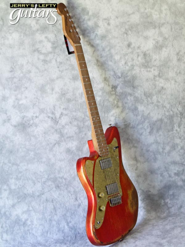 sale guitar for lefthanders new electric relic Paoletti 112 Loft Candy Red No.321 Side View