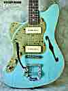 Sale left hand guitar new electric Paoletti 112 Lounge Surfgreen No.421