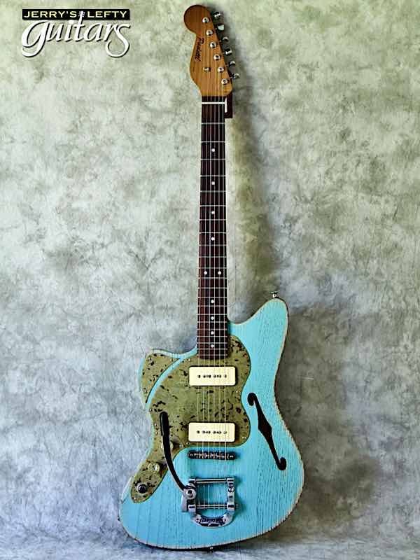 sale guitar for lefthanders new electric Paoletti 112 Lounge Surfgreen No.421 Front View