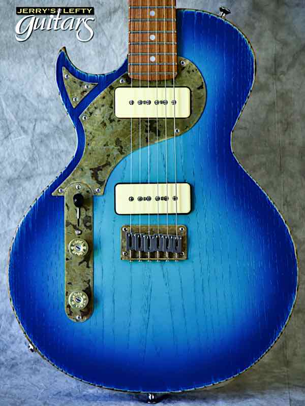 sale guitar for lefthanders new relic electric Paoletti Jr Loft Ocean Fade No.121 Close-up View