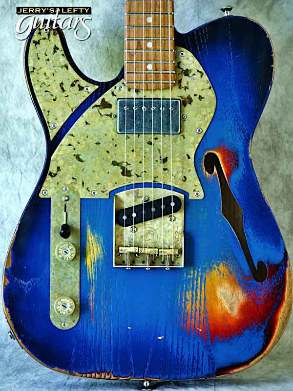 sale guitar for lefthanders new  electric relic Paoletti Nancy Lounge Deep Blue No.021 Close-up View