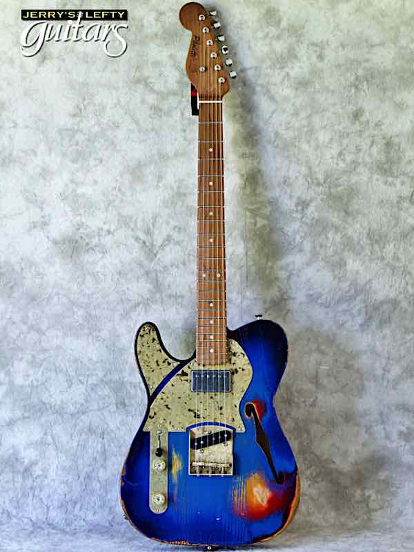 sale guitar for lefthanders new  electric relic Paoletti Nancy Lounge Deep Blue No.021 Front View