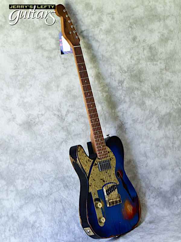 sale guitar for lefthanders new  electric relic Paoletti Nancy Lounge Deep Blue No.021 Side View