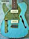 Sale left hand guitar new electric Paoletti Nancy Lounge Surfgreen No.921