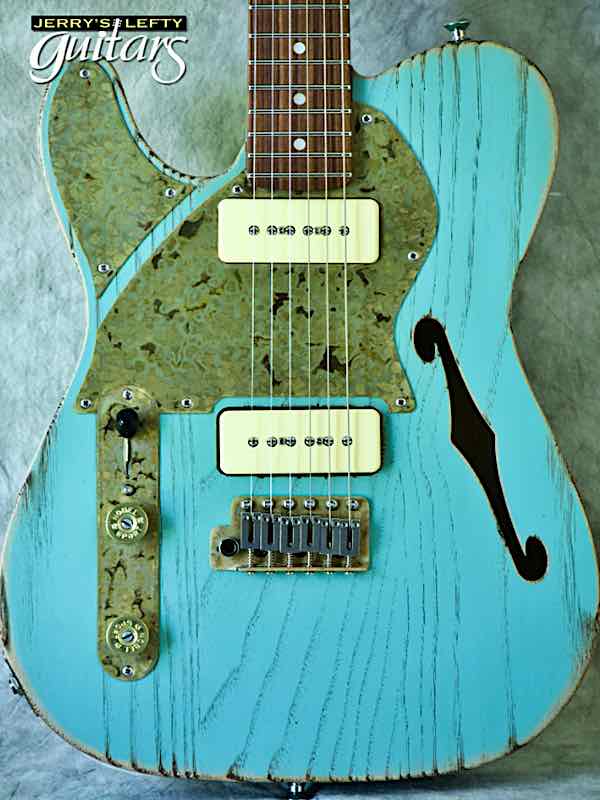 sale guitar for lefthanders new relic electric Paoletti Nancy Lounge Surfgreen No.921 Close-up View