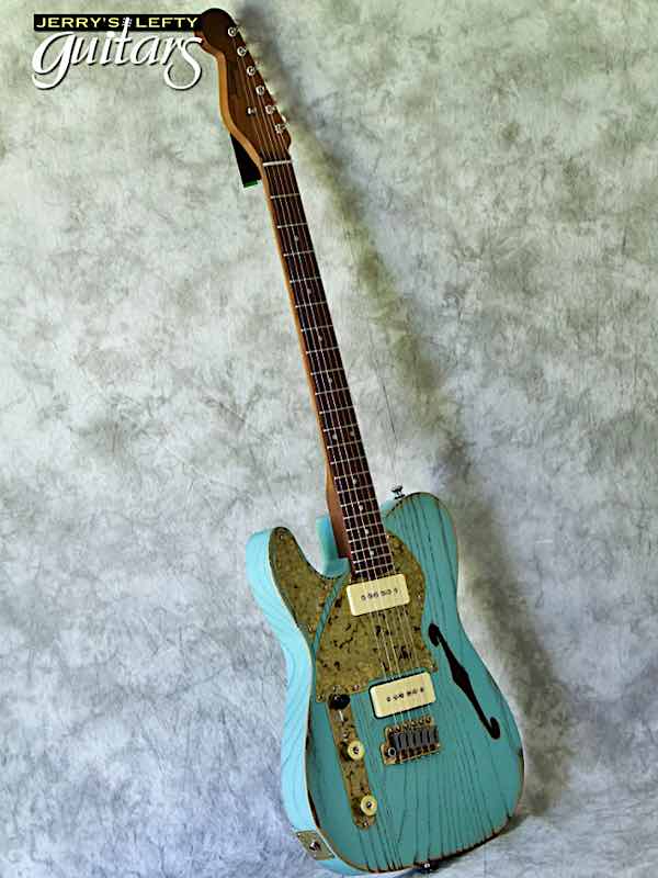 sale guitar for lefthanders new relic electric Paoletti Nancy Lounge Surfgreen No.921 Side View