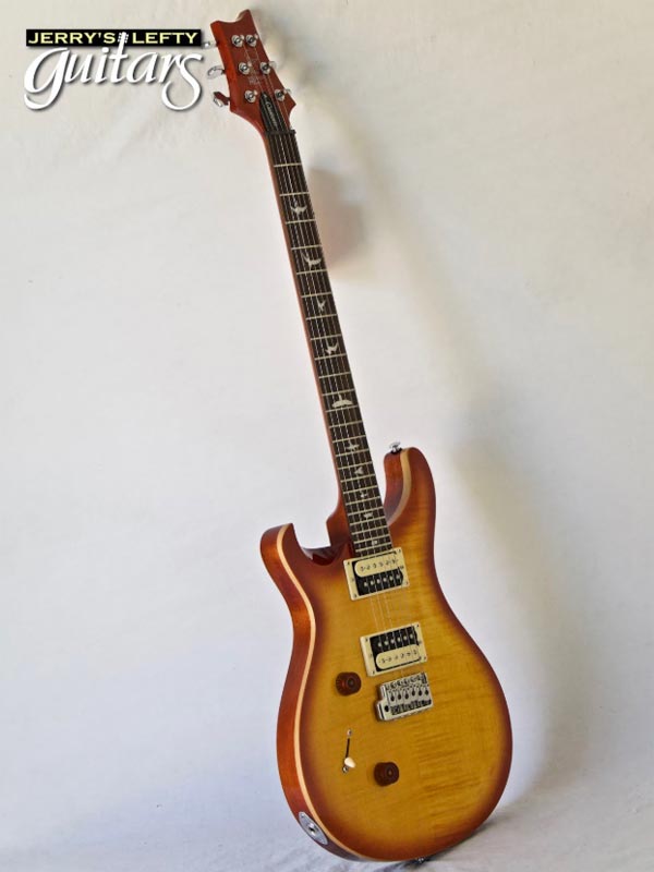 for sale left hand guitar new electric PRS SE Custom 24 Vintage Sunburst No.648 Side view