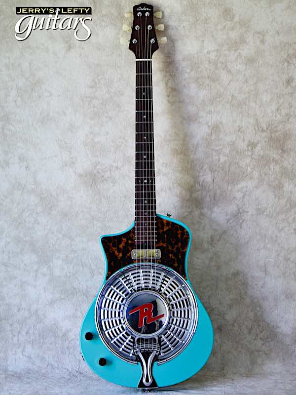 sale guitar for lefthanders new electric resonator Asher Resosonic Rambler Seafoam Green No.309 Front View