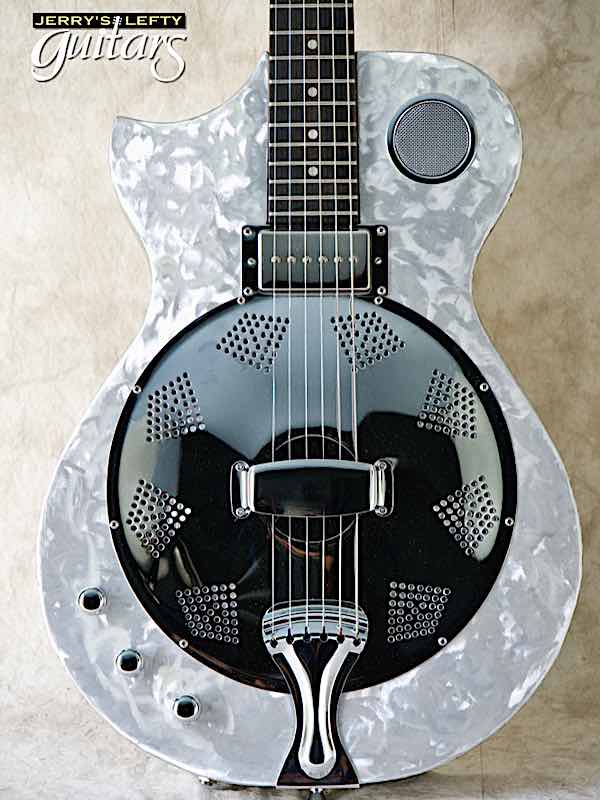 sale guitar for lefthanders new resonator Mercury Labs Rezintine Sparkle No.202 Close-up View