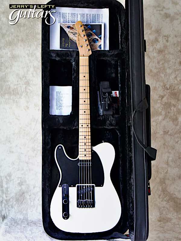 sale guitar for lefthanders used electric Ron Kirn Signature Tele Vintage White No.045 Case View